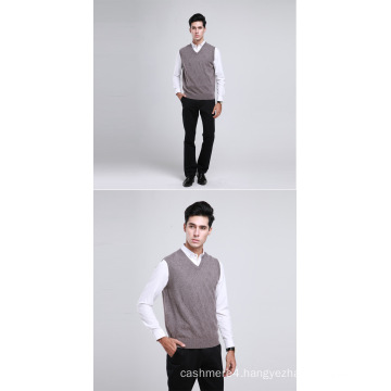 Yak Wool/Cashmere V Neck Pullover Waistcoat/Clothes/Garment/Knitwear